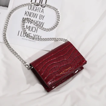 

Fashion foreign women's bag 2019 new wave Korean version of the wild stone pattern texture Messenger fashion chain bag