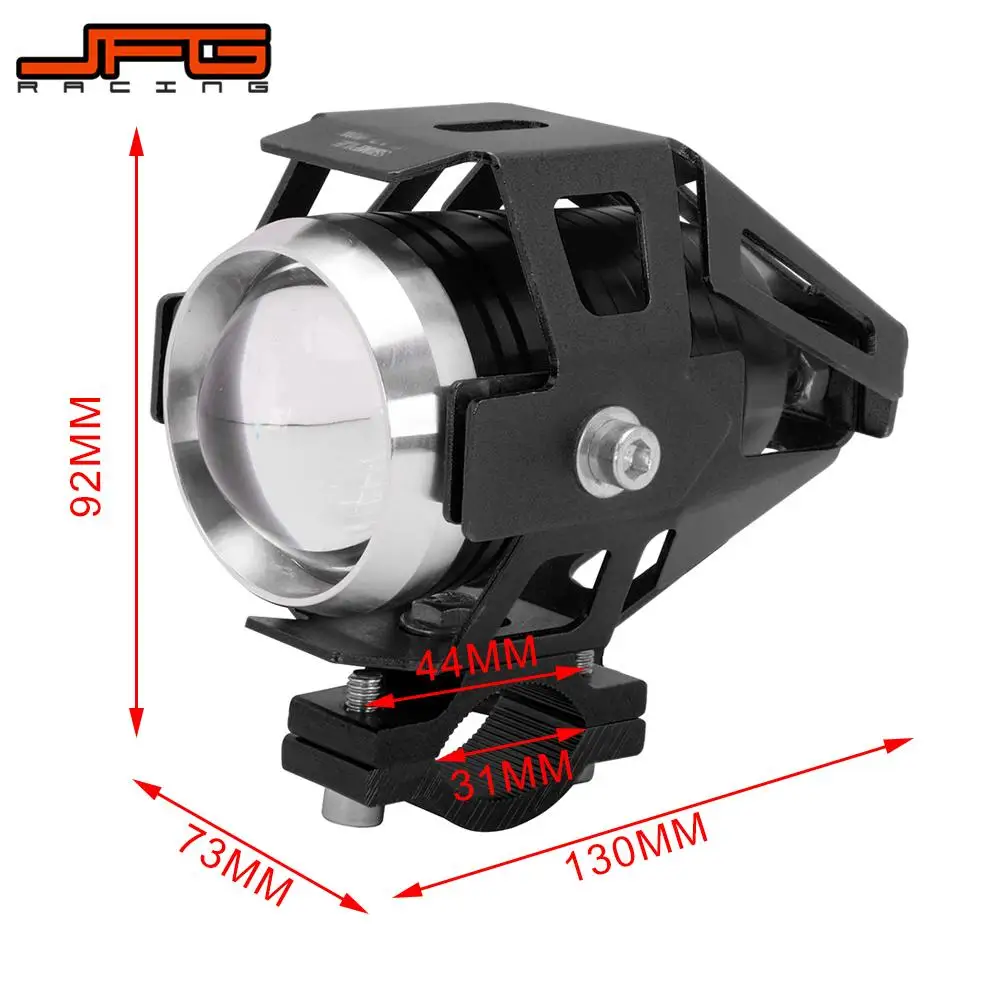 Прожектор для мотоциклов светодиодный фар вспомогательная лампа сигнала работы противотуманная фара прожектор 12V 125W 3000LMW U5 DRL грязи уличный велосипед