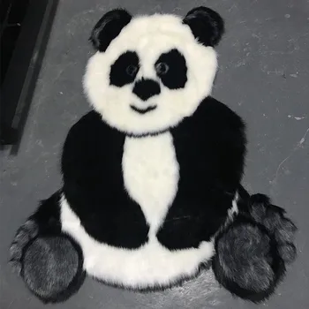 

Animal plush carpet small panda faux fur rug sheepskin floor mats for living room bedroom плюшевый ковёр в форме животных