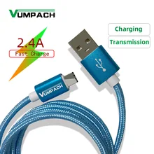 Vumpac – câble de recharge USB type-c tressé en Nylon, 8 fiches, pour téléphone huawei, xiaomi, samsung, iphone7 pro, max, Xs, Xr, X, SE