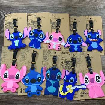 

LISM Stitch Angel Anime Luggage Tag Bag Travel Accessories Suitcase ID Address Portable Tags Holder Baggage Labels New