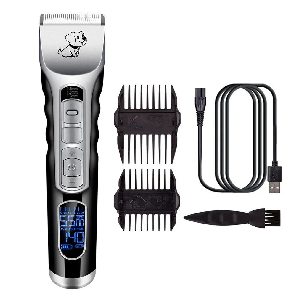 

Electrical Pet Hair Trimmer Rechargeable Pet Low-noise Hair Clipper Grooming Shaver Cut Machine Set