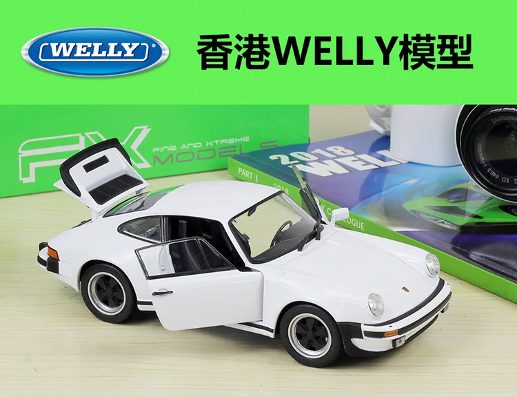 1:24 Welly модели автомобилей из сплава для Porsche 911 Turbo 3,0 1974 литая модель автомобиля детские игрушки Рождественский подарок коллекция для