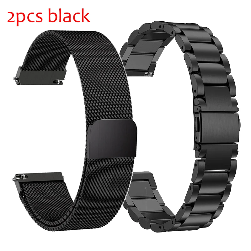18 мм Quick fit ремешок для часов Huawei talkband B5 Talk Band B5 Bluetooth умный Браслет ремешок из нержавеющей стали Миланский ремешок для часов - Цвет ремешка: Black black