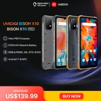 [Auf Lager] UMIDIGI BISON X10 X10 Pro Globale Version Robuste Smartphone IP68 & IP69K 64GB/128GB NFC 20MP Triple Kamera 6150mAh Telefon