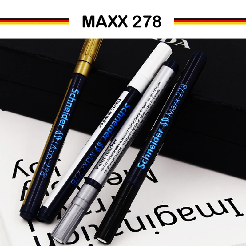 2 шт Шнайдер ротуладорес Maxx278 металлические краски ручки для очистки наконечники иглы не выцветают долговечный маркер экстрафин 0,8 мм