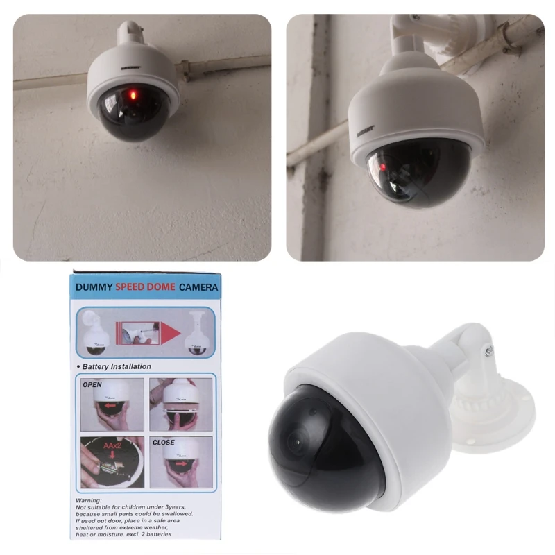 Fake Dummy Outdoor Waterproof Security Surveillance Flash Dome Camera CCTV Video