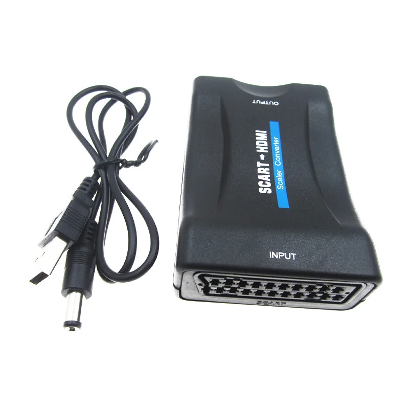 Конвертер 1080P SCART в HDMI высококлассный сигнал внешний кабель адаптера для зарядки