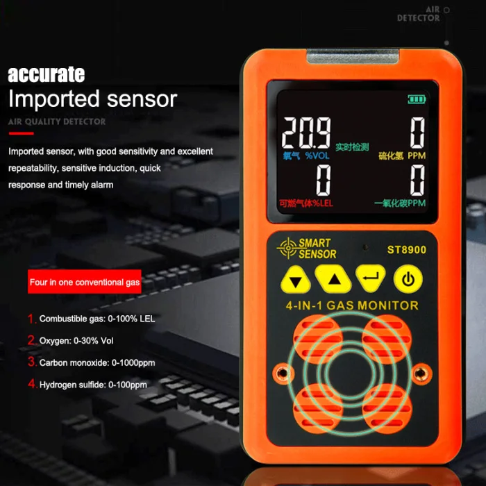 Rechargeable Combustible Gas Detector Portable Gas Monitor Degree Test Tool LCD Display JHP-Best