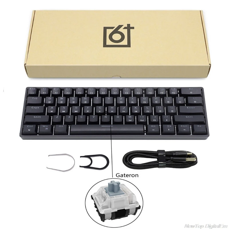 GK61 SK61 61 Key Mechanical Keyboard USB Wired LED Backlit Axis Gaming Mechanical Keyboard Gateron Optical Switches Jy17 19 korean computer keyboard Keyboards