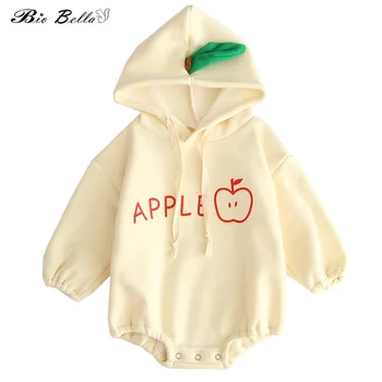 

Newborn Baby Spring Autumn Bodysuit Hooded Warm Winter Autumn Long Sleeve Clothes Cute Lovely Boy Girl Bodysuit Clothing 0-24M