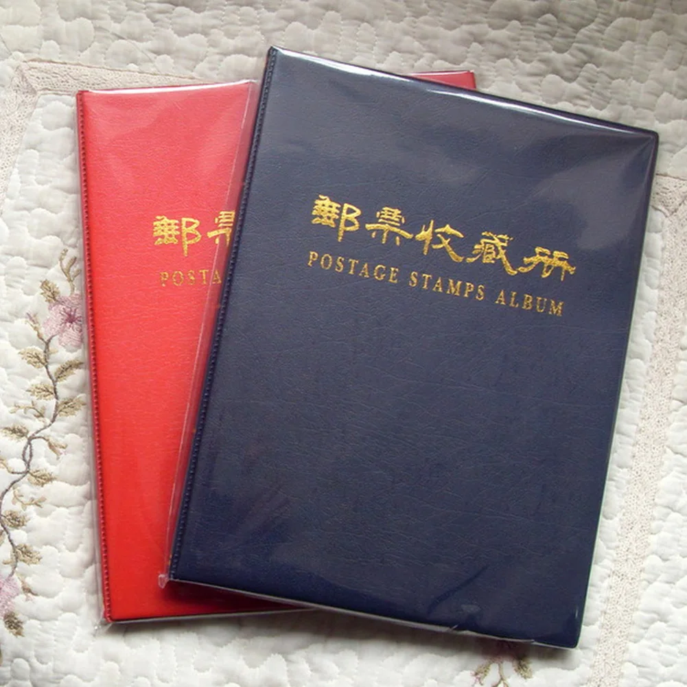 

Accessories Tickets Postage Stamps Album Photo Collection Book 5 Lines Gift Home Money Storage Paper PU Leather Display