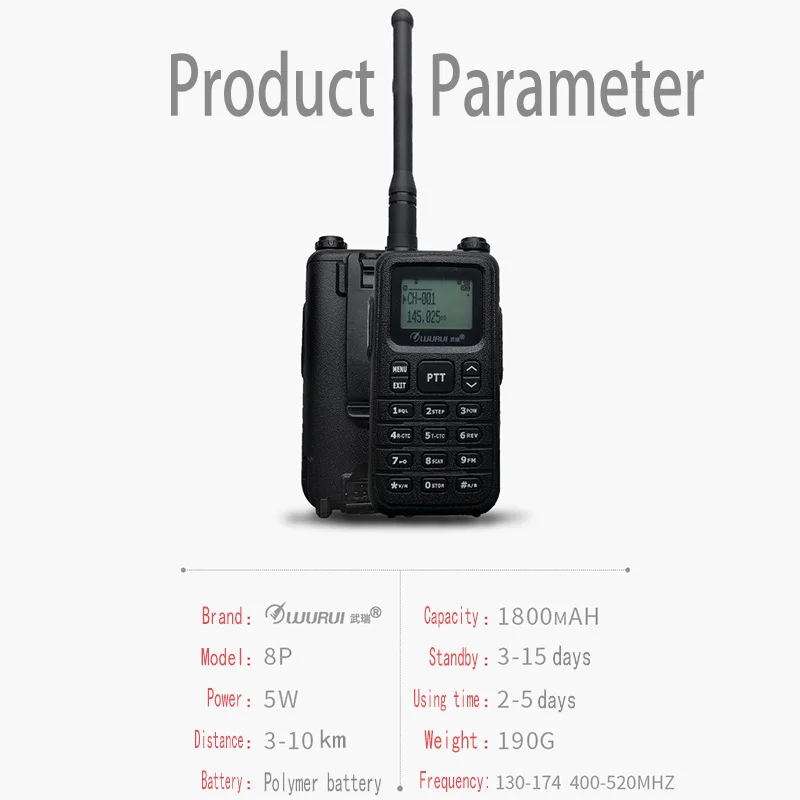 1pz портативная радиорация 10 км Dual Bnad VHF 2 Way FM радио портативная профессиональная рация радио для охоты