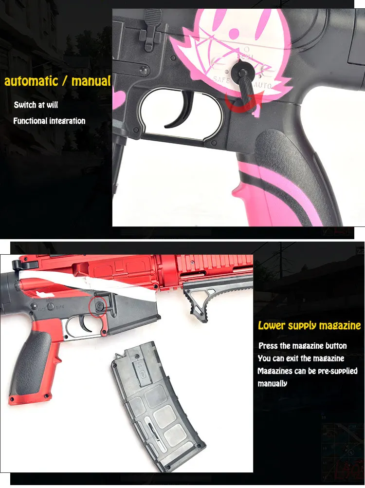 Manual  Electric Dual Modes Water Bullet Gun Large Size Infrared Water Darts Gun Toy Boys Sniper Rifle Outdoor Shooting Toys (10)