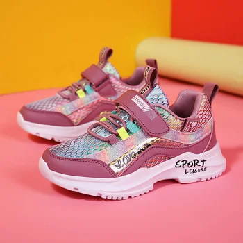 

Summer New Girls baby Hole Breathable Shoes Pink Purple Toddler Girls Soft Bottom Shoes Light Weight Girls Running Shoe Sneakers