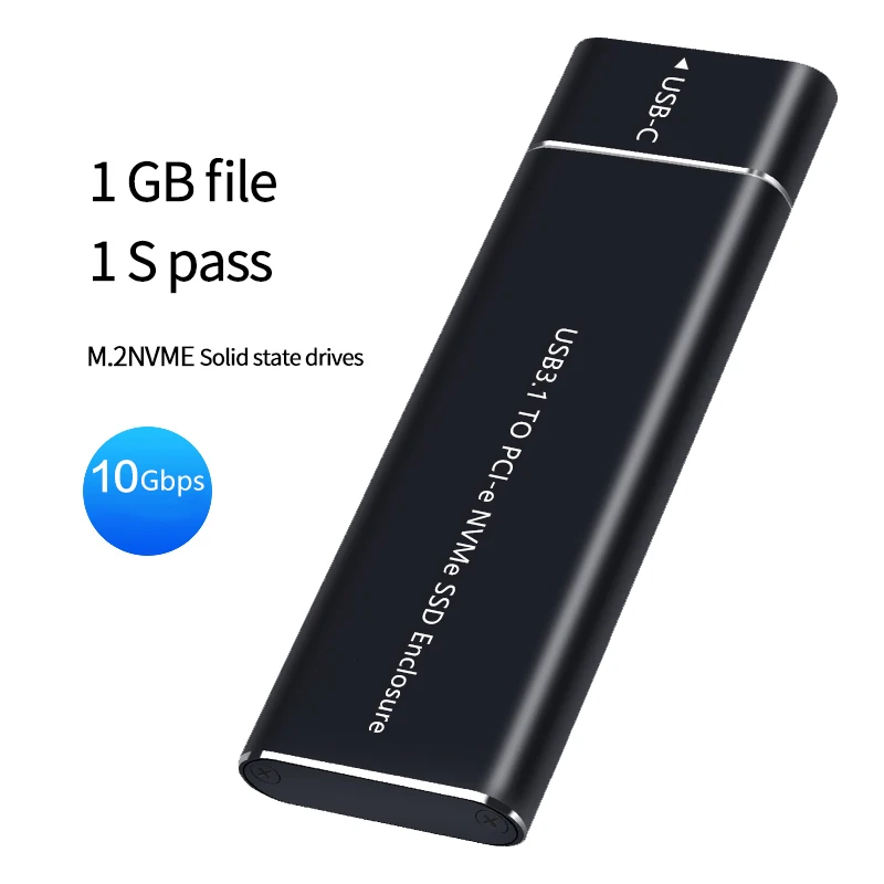  USB3.1 Typ-C zu M.2 M Schlüssel NVMe PCIE SSD Box Solid State Drive Gehäuse Fall 10Gbps M2 SSD 2280