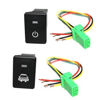 

Push Button Switch White LED Power Switch & Headlight with Harnesses For Toyota 4Runner 2010-On