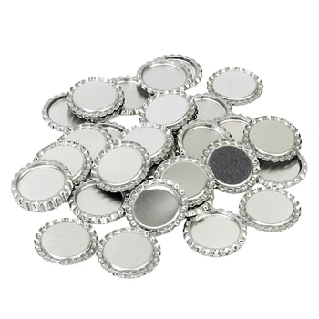 

100pcs Flat Silver Bottle Caps DIY Decor DIY Earrings Keychains for Altered Art Earrings Necklaces Jewelry Making Accessories