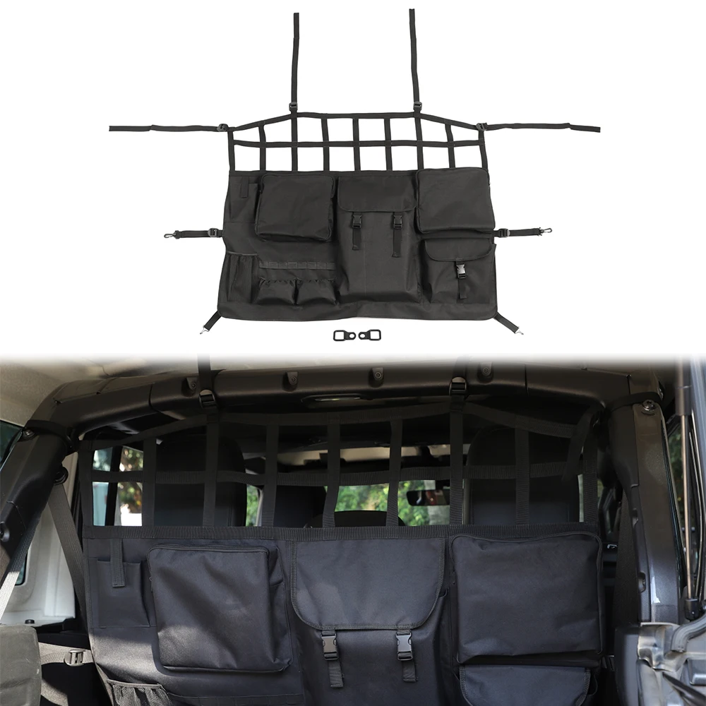 Auto Kofferbak Rugleuning Gereedschap Opbergtas Opknoping Netten voor Jeep Wrangler JL 2018 2019 Gladiator JT 2020 Opruimen accessoires Auto Kofferbak Rugleuning Gereedschap Opbergtas Opknoping Netten voor Jeep Wrangler JL 2018 2019 Gladiator JT 2020 Opruimen accessoires