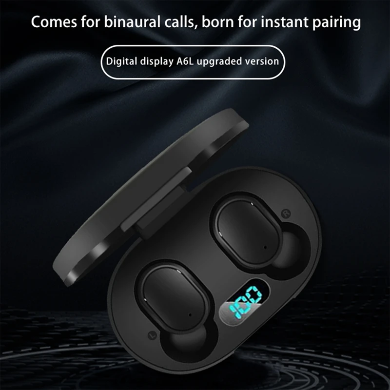 A6L TWS Wireless Earphones LED Display Bluetooth V5 0 Headsets with Mic for Xiaomi Redmi for iPhone Huawei Samsung