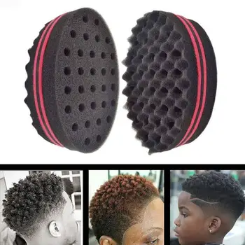 

Double Sided Magic Hair Brush Sponge Wave Dreads Locking Curl Coil Afro Barber Tool