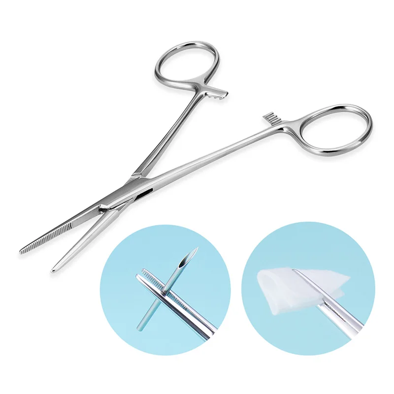 

1PC Profession Surgical Steel Body Piercing Tool Plier Tweezer Clamp Needle Navel Tongue Piercing Hemostats Self-Locking Forcep