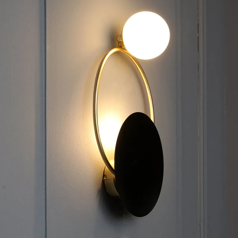 Скандинавский светодиодный настенный светильник дизайнерский проходной коридор гостиная фонарь настенный с задним освещением пост современный свет роскошный прикроватный светильник для спальни