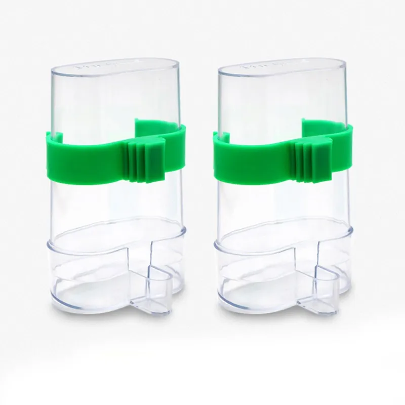 

Automatic Bird Transparent Parrot Cage Hanging Food Feeding Gravity Water Dispenser Device Pet Supplies