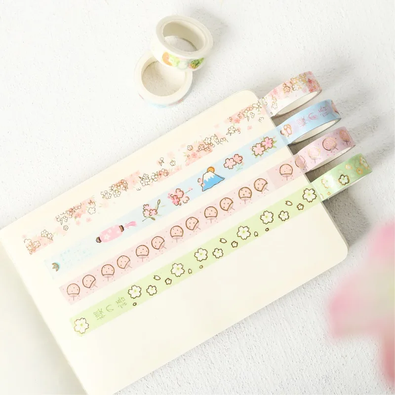 10 компл./лот DIY японский Бумага декоративная клейкая лента Sakura язык лента Washi/клейкую ленту наклейки