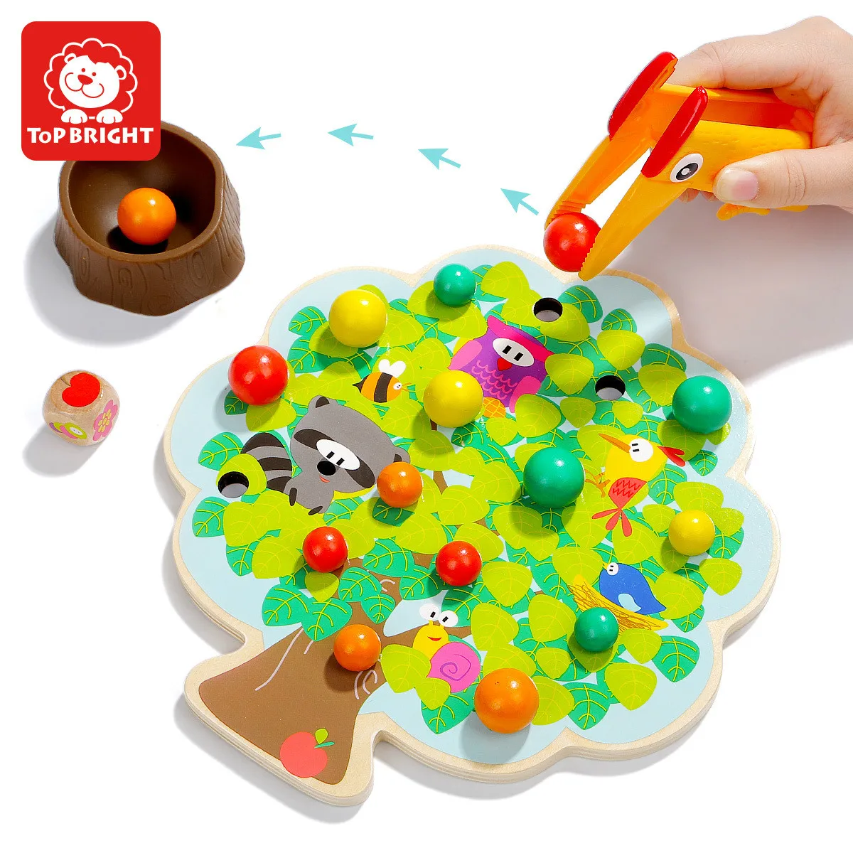 Птицы едят щипцы для фруктов Музыка Детские Настольные игры игрушки родитель