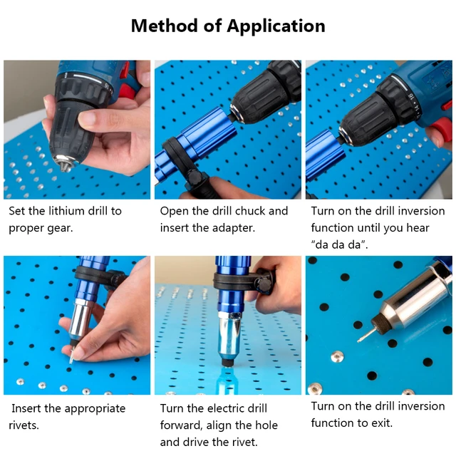 Pistola de remache/tuerca remachadora inalámbrica, herramienta de remache 2  en 1 para remaches (1/8 pulgadas, 5/32 pulgadas, 3/16 pulgadas) y tuercas