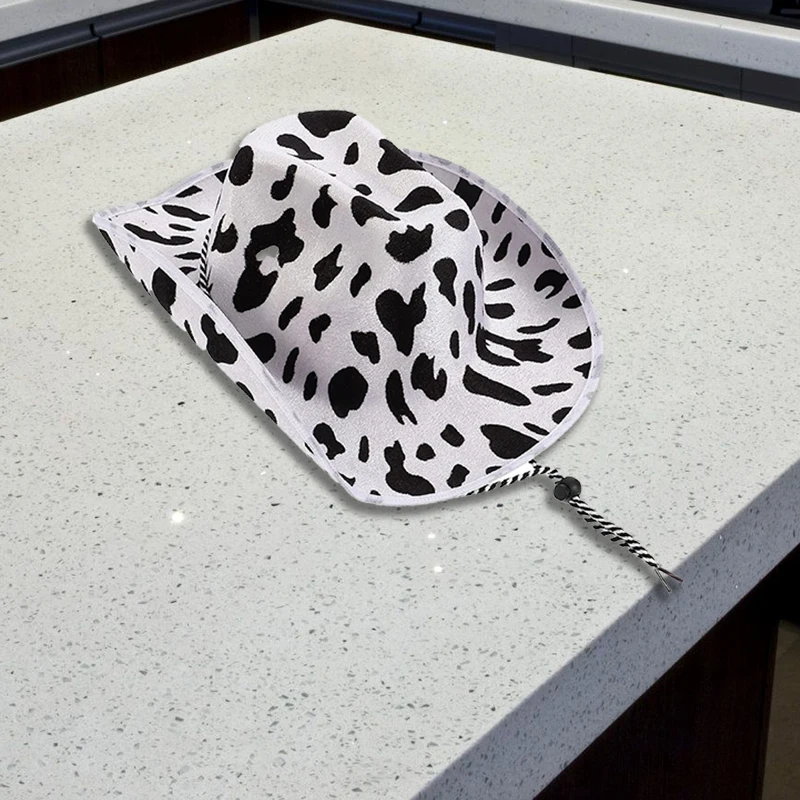Cowboy Hat Cow Print Cowboy Hat Performance Party Celebration for Cosplay Costume Christmas Party White Black cowboy hats