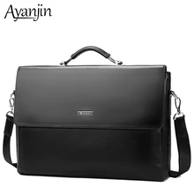 Деловые сумки для мужчин кожаный портативный портфель для ноутбука 13 13,3 14 дюймов для Macbook Xiaomi huawei hp Чехол Мужские сумки через плечо
