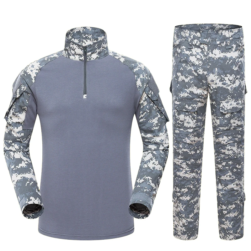 Черная Военная Униформа США рубашка брюки Тактический Боевой страйкбол Охота Одежда Камуфляж BDU - Цвет: ACU