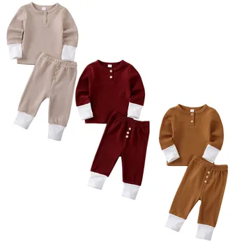 

1-24M Toddler Kids Baby Boy Girl Infant Clothes Long Sleeve T-shirt Pants 2pcs Outfit Sets Tracksuit
