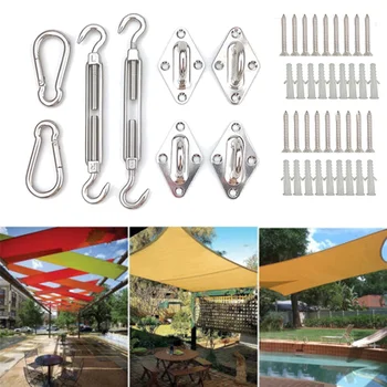 

Sun Shade Sail Hardware Kit For Outdoor Patio Sun Shade Canopy Stainless Steel Plastic Expansion Snap Hook