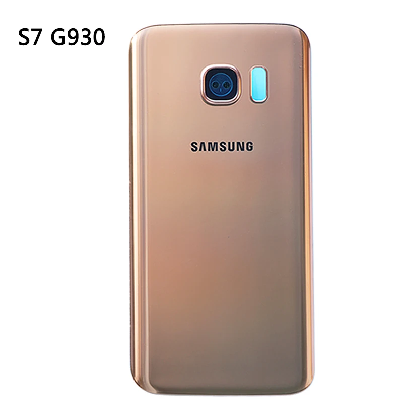 Для samsung Galaxy S7 G930/S7 edge G935 крышка батареи Задняя стеклянная дверная панель Корпус для S7 задняя крышка Корпус чехол - Цвет: s7 pink