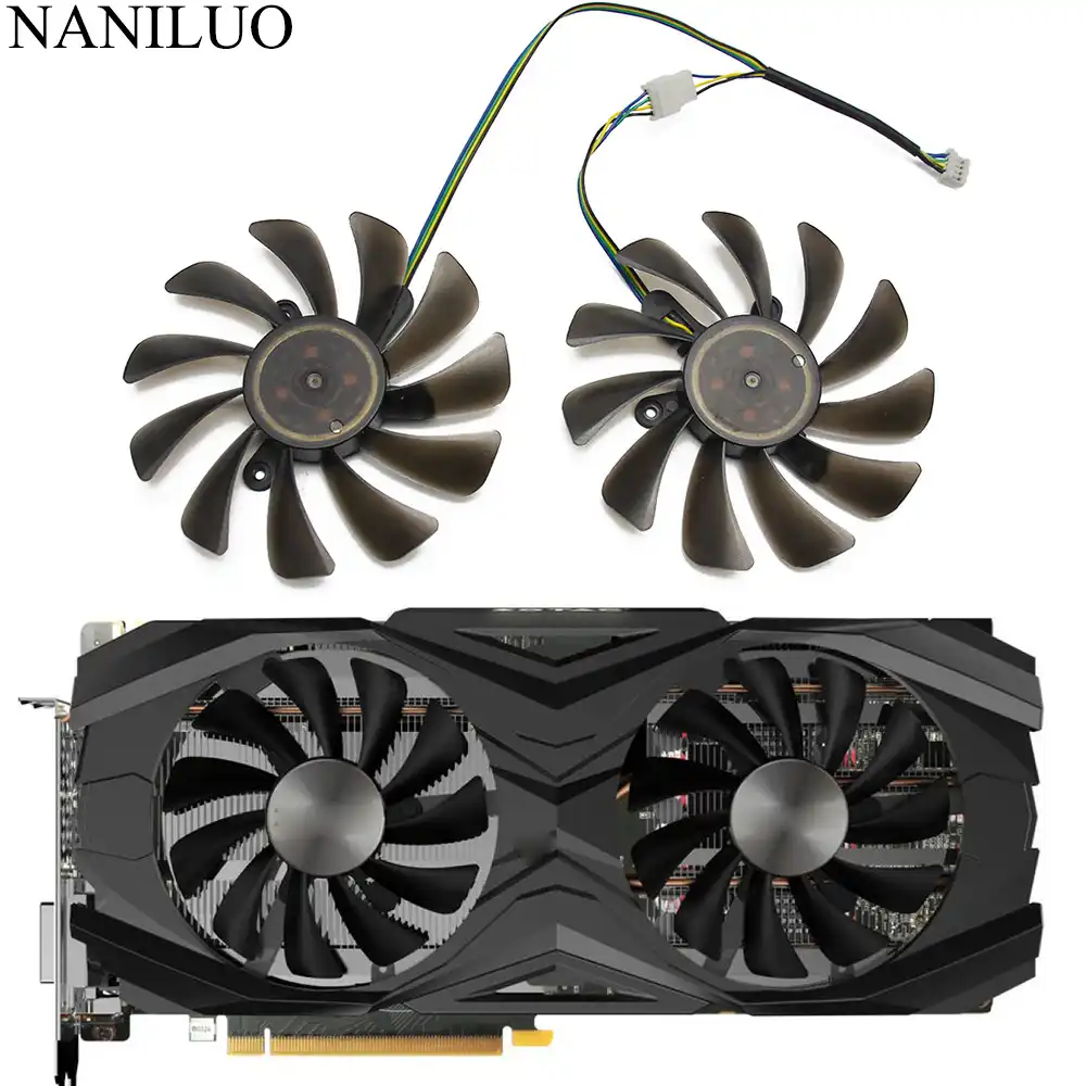 2pcs Lot 95mm Cooler Fan Replace For Zotac Geforce Gtx 1070ti 1080 Ti Gtx1070 Ti Gtx1080ti Amp Edition Graphics Card Cooling Fan Fans Cooling Aliexpress