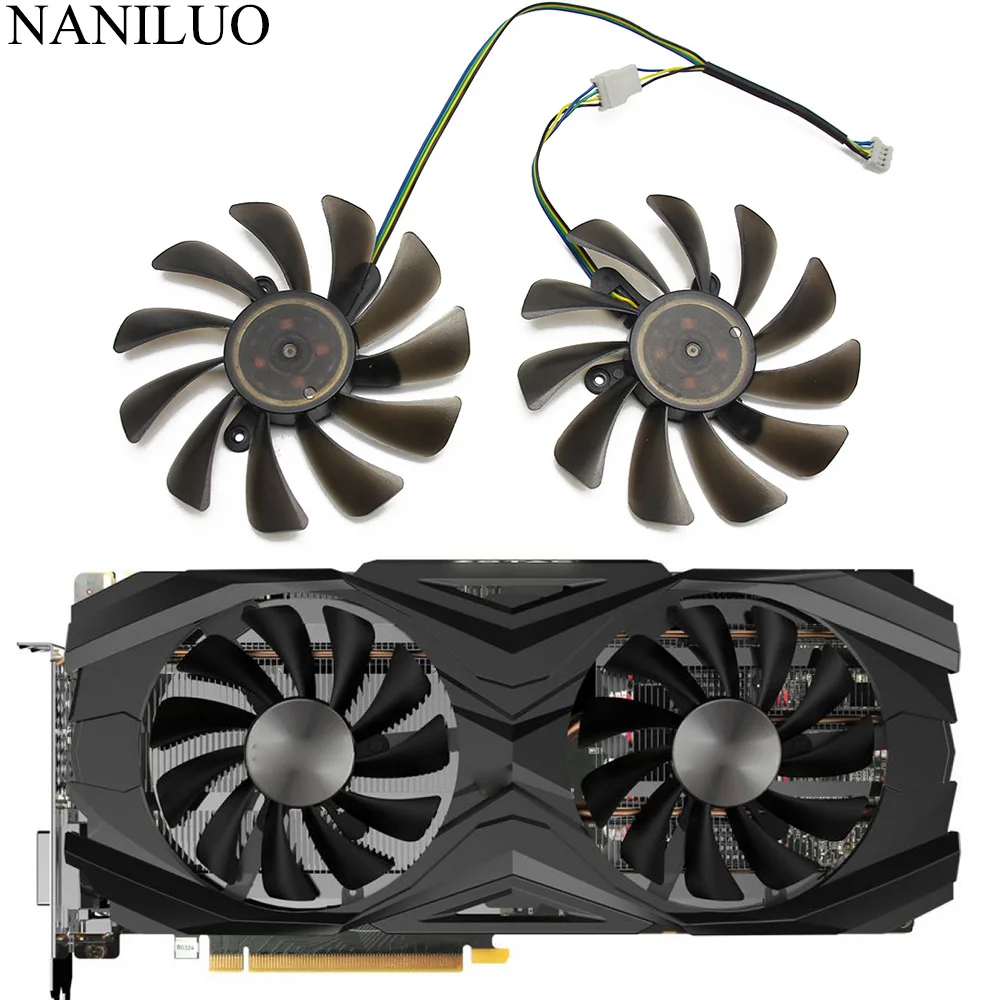 Охлаждающий вентилятор для графической карты Zotac GeForce GTX 1070Ti 1080 Ti GTX1070 GTX1080Ti AMP Edition 2