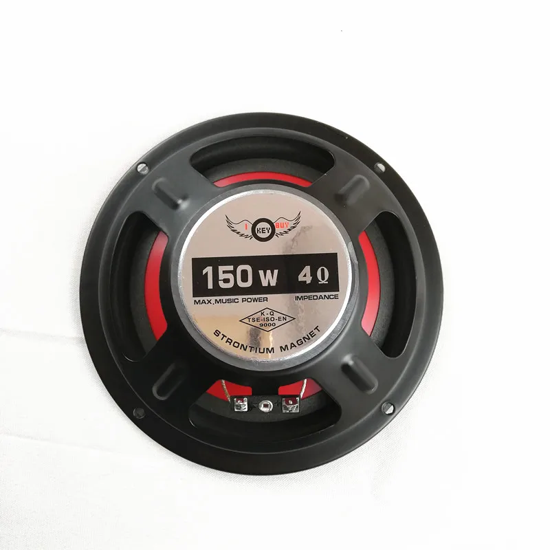 2pcs/Lot 165mm Waterproof 6.5 Inch I KEY BUY Car Audio Loudspeaker 4 Ohm Red Injection Cone Foam Edge Full Range Speaker