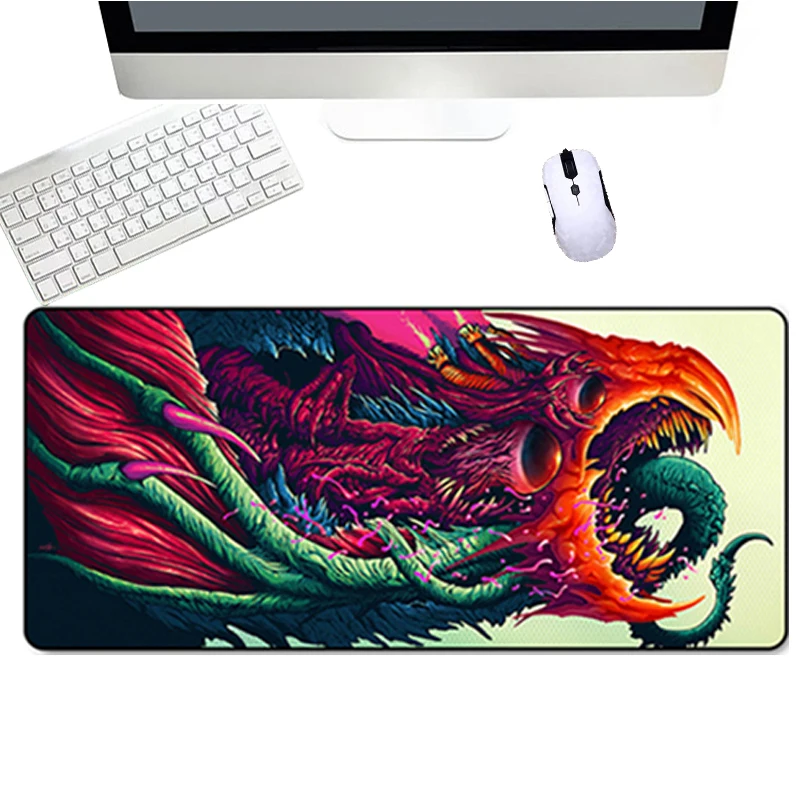Большой игровой коврик для мыши геймер Hyper Beast CS GO компьютерный Lockedge