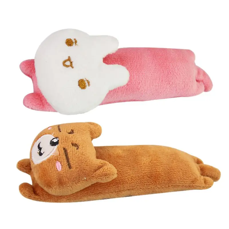 2 Pcs Funny Interactive Crazy Pet Kitten Chewing Toy Teeth Grinding Catnip Toys Claws Thumb Bite Catmint Brown & Pink | Дом и сад