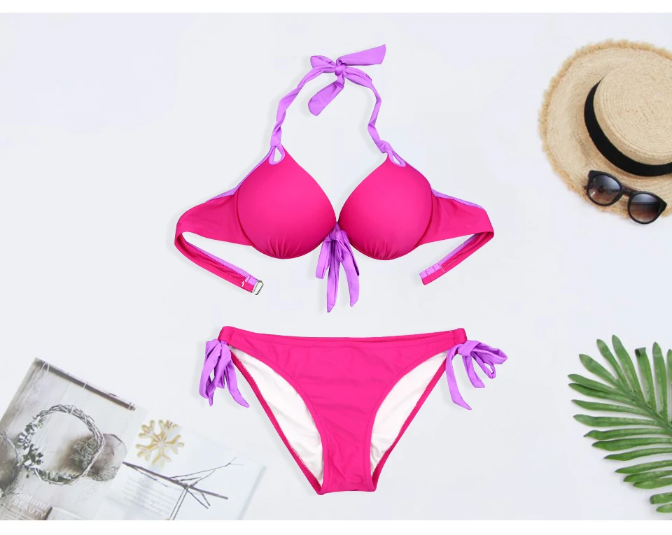 PERONA Women Bikini Set Print Swimwear Sexy Push Up Swimsuit Two Piece Bathing Suit Padded Swimming Suit 2020