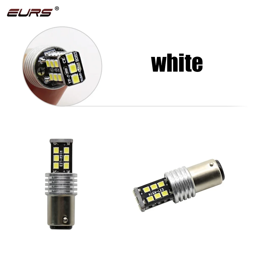 EURS 10 шт. Автомобильный светодиодный 12 В Авто 1157/BAY15D S25 15SMD 2835 Светодиодный красный