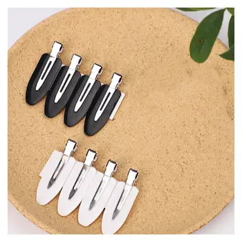 

12Pcs Womens Girls No Bend Duckbill Pin Curl Clip Pink Black White Color Makeup No Crease Chic Hair Clip Hair Styling Supplies