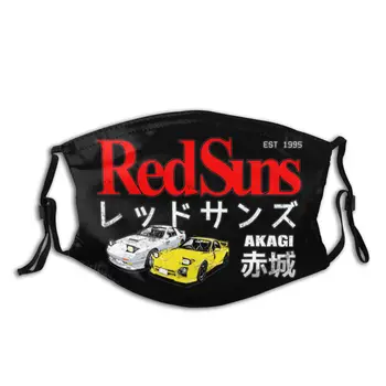 

Dustproof Protection Cover Initial D Akagi RedSuns Reusable Mouth Mask With PM2.5 Filters Leisure Respirator Muffle