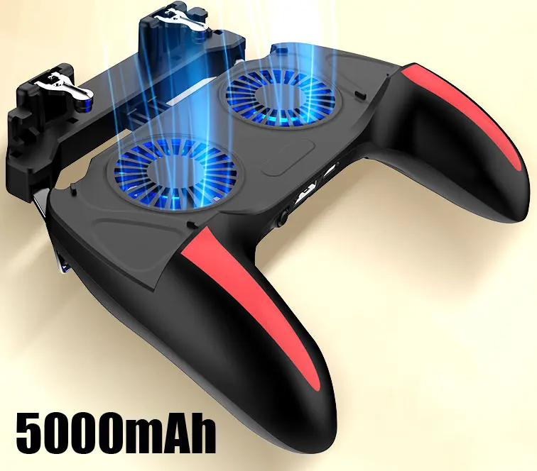 5000mAh Геймпад Pubg контроллер Android джойстик мобильный игровой коврик контроллер с двойным охлаждающим вентилятором Powerbank геймпад - Цвет: 5000mAh