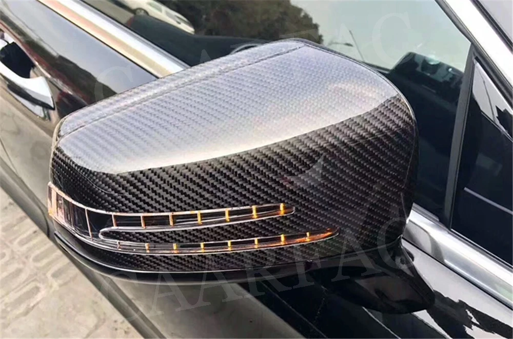 Замена Стиль углеродного волокна зеркало заднего вида Чехлы для Mercedes A B C E S CLS GLK CLS класс W204 W212 W207 W176 W218 W117