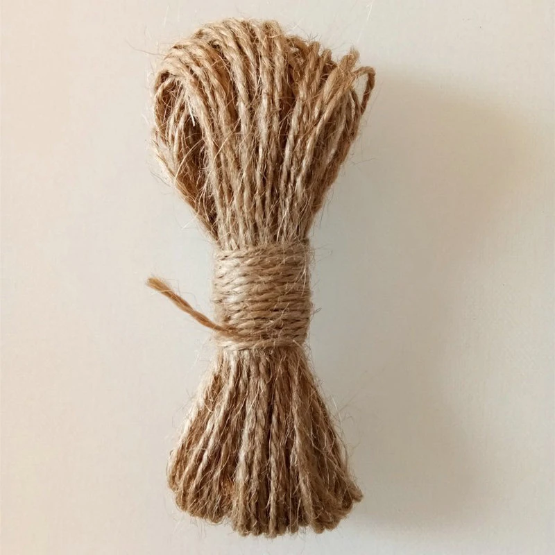 

1.55/1Mm*10M Gift Packing Strings Nature Jute Cord Flower Crafts Decorative Hemp Rope Diy Linen Thread Cord