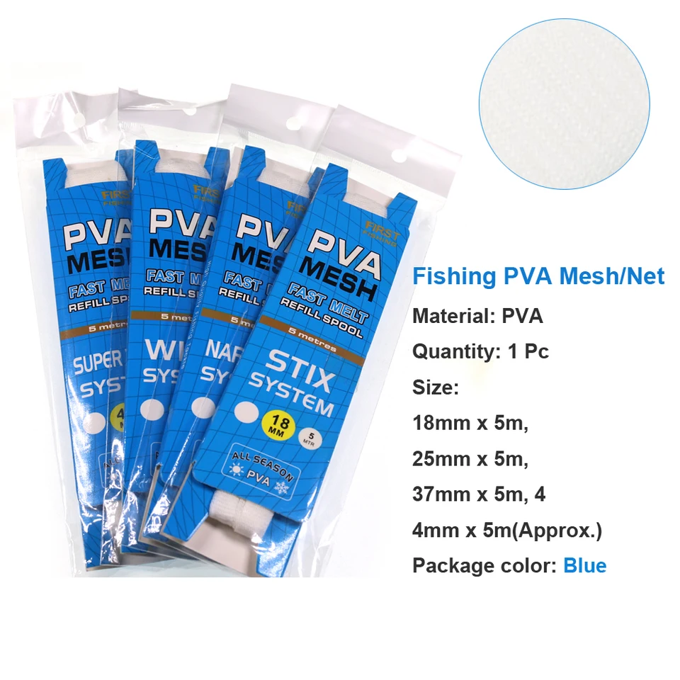 Maglia PVA A Micro Rete 25/37/44 Mm – Ricariche Per Borse Esca Da Pesca Alla Carpa